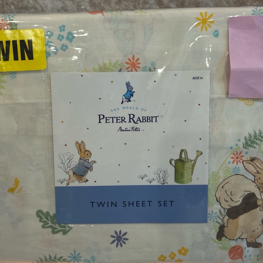 The World of Peter Rabbit by Beatrix Potter Cotton TWIN 3-Piece Sheet Set #2